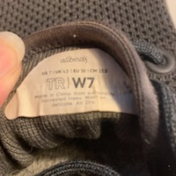 Allbirds Charcoal/Black Tree Runners - Picture 7 of 7